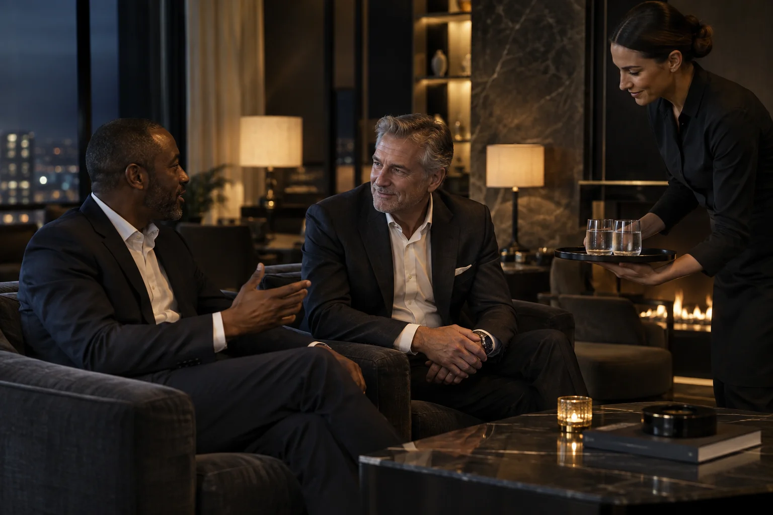 Un cocktail privé dans un lieu contemporain.