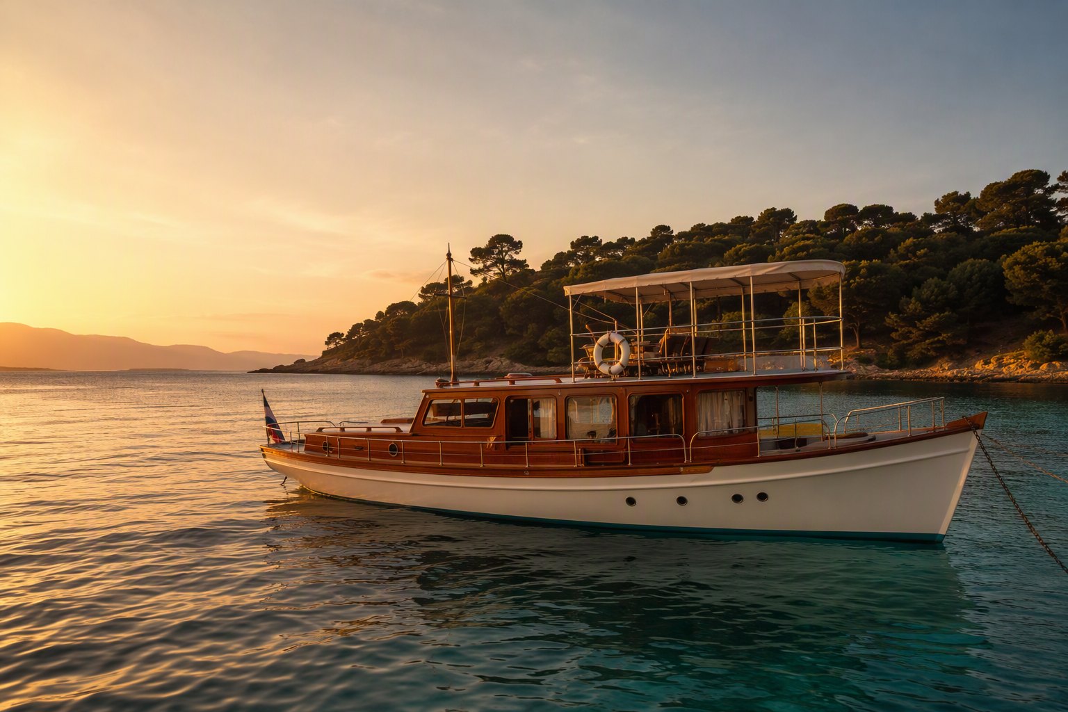 Les îles de Lérins à bord d’un yacht classique, à quelques minutes du port.