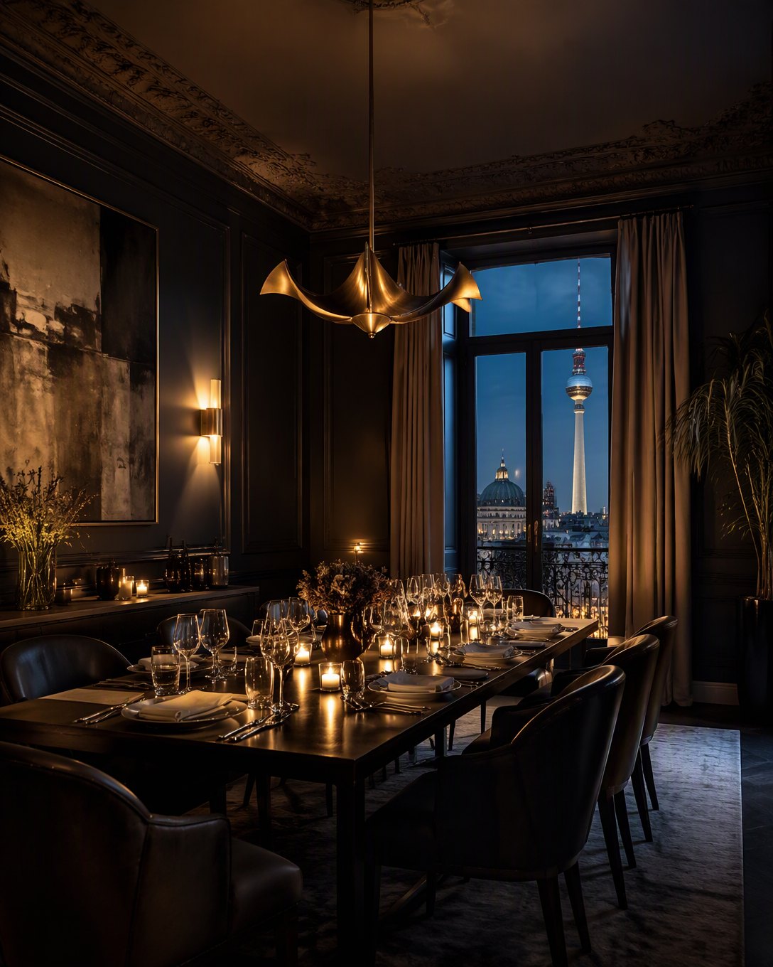 Un salon privé aux chandelles dans un club confidentiel de Berlin.