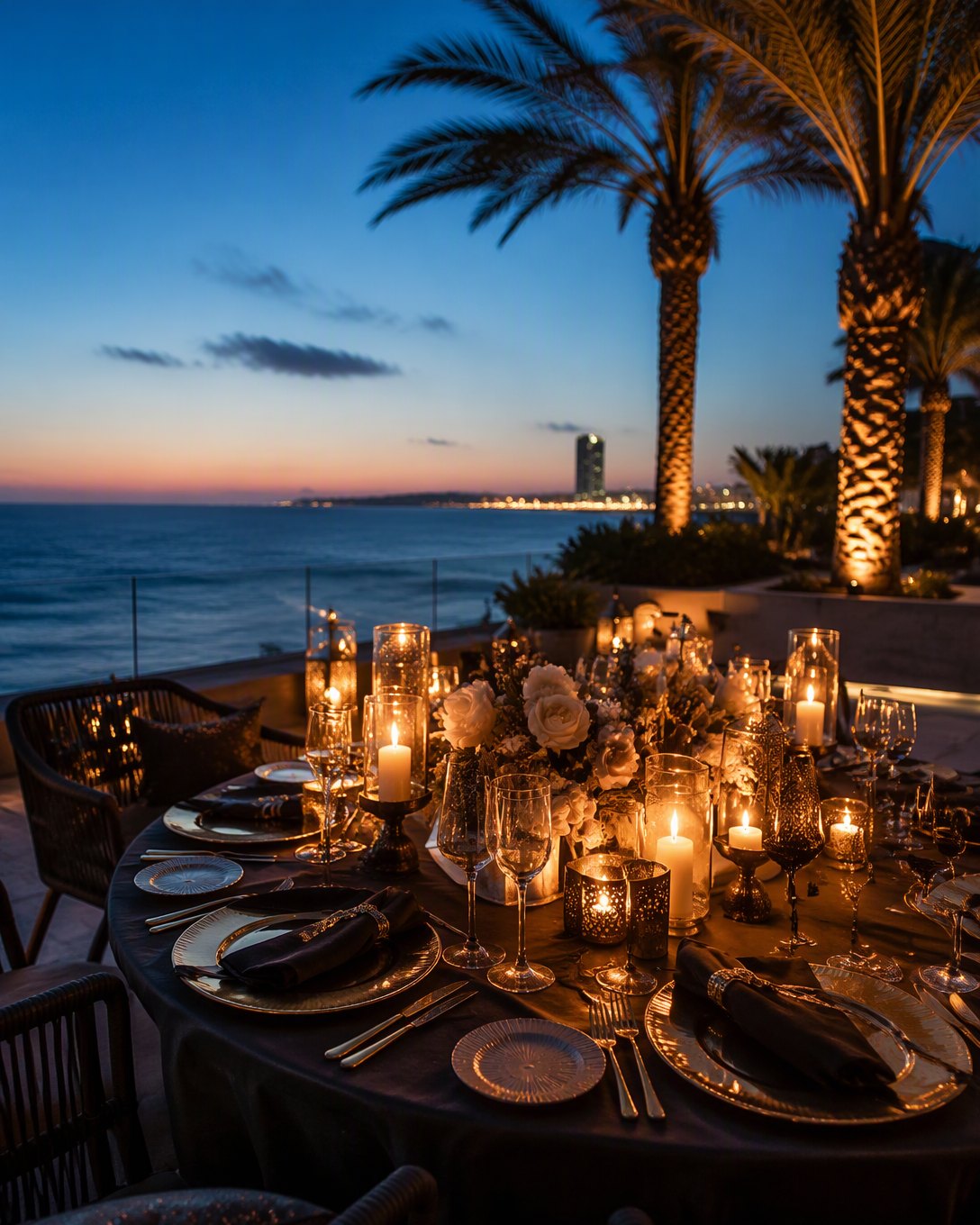 Un dîner en terrasse face à la mer Rouge, à Djeddah.